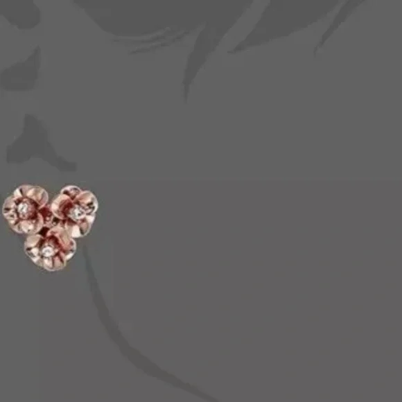 Kate Spade Rose gold tone flower cluster with rhinestone studs. New with tags. - Picture 2 of 3